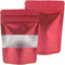 QQ Studio 100 Matte Metallic Color Stand-Up Resealable QuickQlick Bags with Frosted Window (7.1" x 10.2")