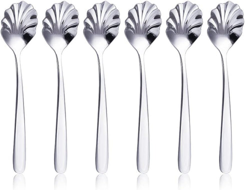 Csinos 304 Stainless Steel Spoon Set, Shell Shape Flatware Spoon