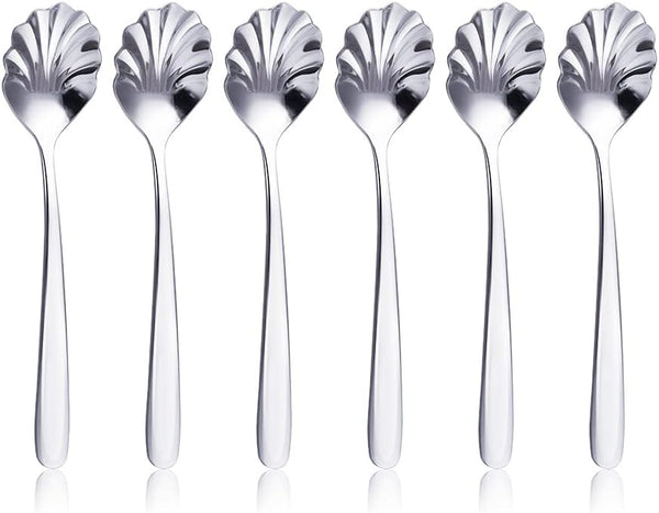 Csinos 304 Stainless Steel Spoon Set, Shell Shape Flatware Spoon
