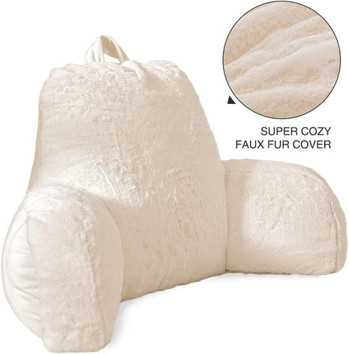 Btargot Reading Pillow Bed Wedge Large Adult Backrest Lounge Cushion with Arms | Back Support for Sitting Up in Bed