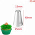beyonday 3pcs Grass Cream Icing Nozzles, Cupcake Practical Piping Tips, Stainless Steel Pastry Decorating Tool