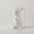 GOODSTART Ceramic Bunny Rabbits Easter Bunny Figurine Porcelain Modern Art Home Decoration, Statues for Spring Home