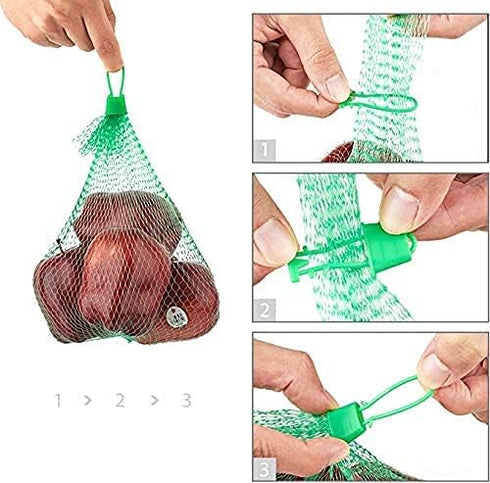 EBOCACB 100pcs (24inch Seafood Boiling Bags, Plastic Reusable Mesh Produce Bags, Crawfish Bags Boiling Bags, Mesh Onion
