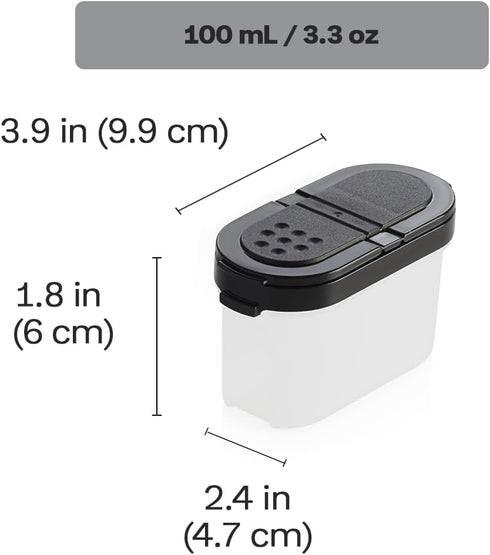 Tupperware Small Spice Shakers, Set of 4, Keeps Dry Herbs and Spices Fresh, BPA-Free, Dishwasher Safe