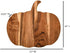 Pumpkin Bamboo Serving & Cutting Board, The Nightmare Before X-MAS Gift, 12''L x 13''W, Brown (WL-CB-016)