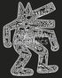 Bruce McGaw Graphics Dog Art Print Poster, 1985 by Keith Haring, Paper Size 14" x 11", Image Size 10" x 8"
