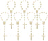 XINHUIDALSQ 50 Mini Baptism Rosary Acrylic Rosary for First Holy Communion, Baptism Party Gift, Christening Favors