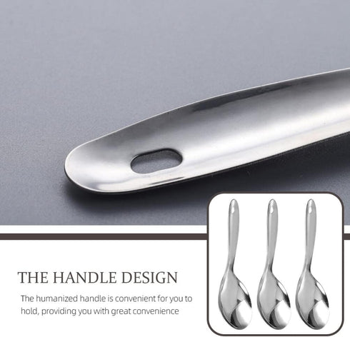 Kichvoe Rice Scooper 3pcs, Stainless Steel Rice Paddle Spoon, Metal Serving Spoon for Kitchen