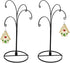 HOHIYA Christmas Ornament Display Stand Holder, 12inch Black Hanger Hook for Dog Cat Glass Ball Bauble, 2 Pcs