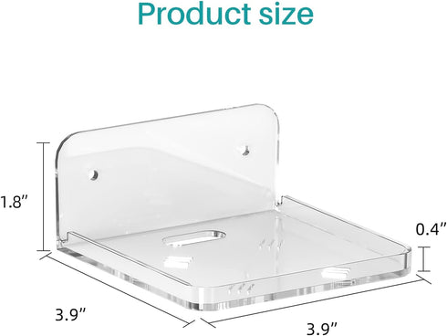 2 Wall Mount Floating Shelves for Pcs Camera Mini Speaker Shelf Baby Monitor - Clear Mini Shelf Flexible Use for Wall