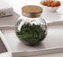 500 Ml Round Clear Glass Storage Jar with Cork Stopper, 17 Fl Oz