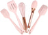 Collfa Rose Gold And Pink Kitchen Utensil Small Five-Piece Set Mini Silicone