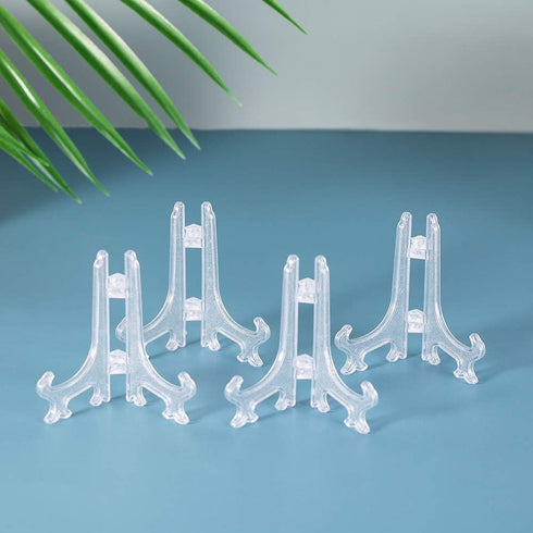 Artliving 3" Clear Plastic Stand Cookie Holder Display Stand, 24 Pack Place Card Holder Easels