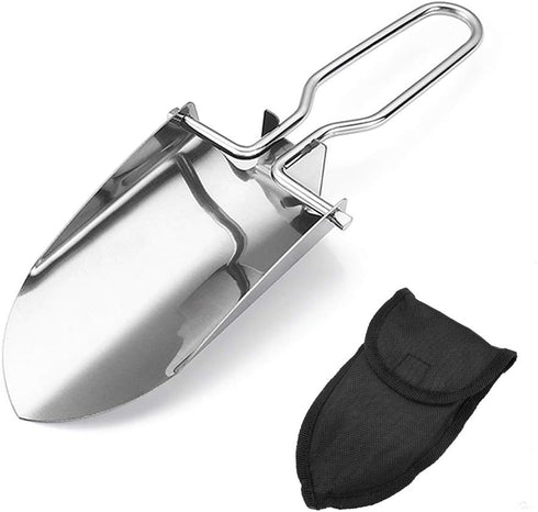 YamaziHD Mini Lightweight Shovels, Foldable Stainless Steel Garden Trowel, Handy Camping Tool for Potting and Gardening