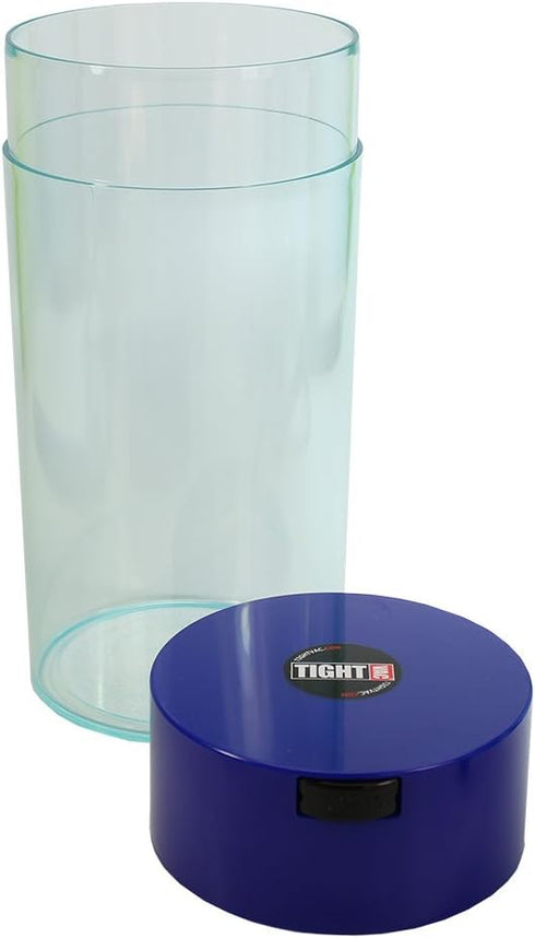 Tightvac Patented Airtight Container, 5oz to 24 Ounce, Multi-use Vacuum Container, Smell Proof, Blue Clear