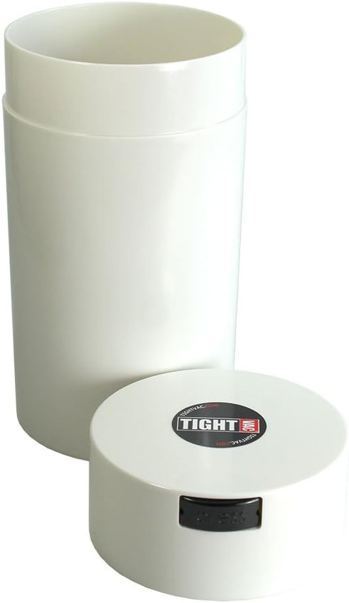 Tightvac 3oz to 12 Ounce Patented Airtight Container - Multi-use Vacuum Smell Proof Container for Herbs, White