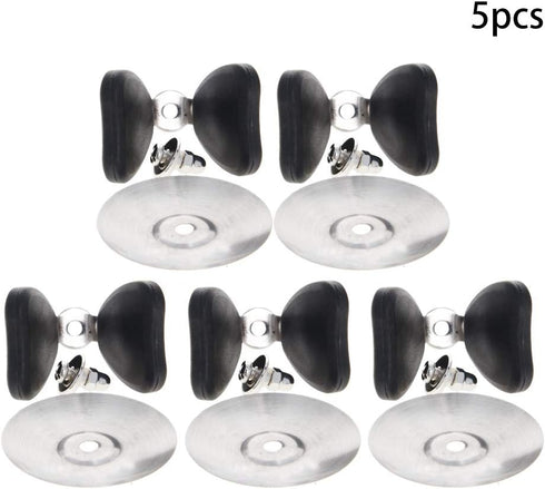 MroMax Universal Pot Lid Cover Knob Handle, Black Butterfly Replacement Knob for Kitchen Cookware, 5 Pcs