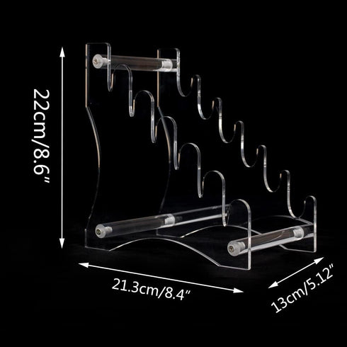 Knife Display Stand,Knife Display,Acrylic Knife Display Case,Suitable for dagger, EDC, mini knife. Holds 6 pocket knives(transparent) by HHUXIUE