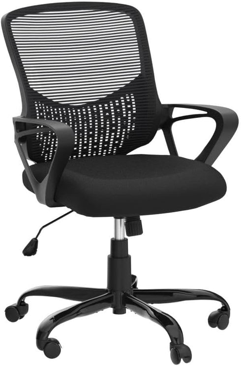 Ergonomic Office Chair, Mid Back Mesh Desk Chair with Lumbar Support, Rolling Swivel Computer Chair