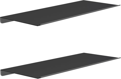 MKO 2 Pack 12" Floating Shelves for Wall, Metal Wall Mounted Shelf