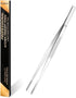 Gutsdoor Kitchen Tweezers, Stainless Steel Food Tongs with Precision Serrated Tips (12 Inch Straight)
