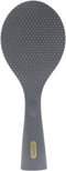 Non Stick Rice Scooper - Silicone Standing Rice Spoon Paddle - Heat Resistant Rice Cooker Spoon (1 Pack, Black)