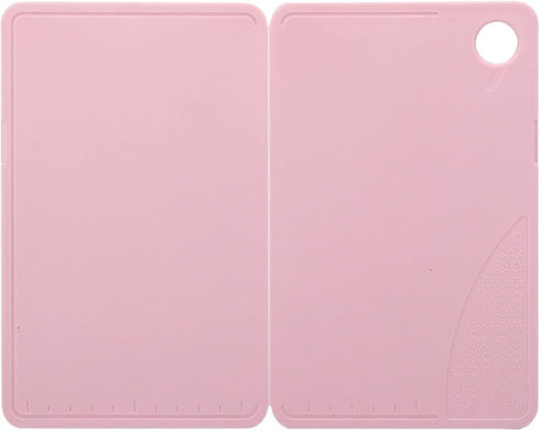 Small Cutting Board, Folding Plastic Cutting Board with Juice Grooves, Mini Pink Fruit Cutting Board