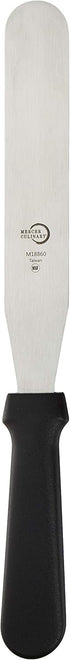 Mercer Culinary Straight Spatula - 8 Inch, Stainless Steel, Black