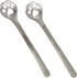 Fox Run Cat and Dog Paw Print Baking Spoons For Cookie Decoration, Set of 2, Stainless Steel