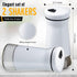 The Original Salt and Pepper Shakers Set - White Spice Dispenser with Adjustable Pour Holes, Stainless Steel & Glass,
