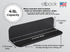Made in USA Black Stick-On Removable Adhesive Floating Wall Shelf, Durable Textured ABS Plastic with Lipped Edges