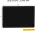 Thick Silicone Counter Mat Large 23.4"by15.6", Heat Resistant Mat for Kitchen Table/Countertop Protector/Non Stick Pastry Baking Mat Placemats, Silicone Mat for Crafts Kids, Super Kitchen Black by SUPER KITCHEN