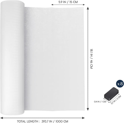 DOITOOL Range Hood Filter Paper Sheets - Anti Oil Proof Paper Stickers for Kitchen Grease Filters, 1000 x 46 cm