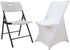Premium White Spandex Chair Cover for Lifetime Folding Chairs