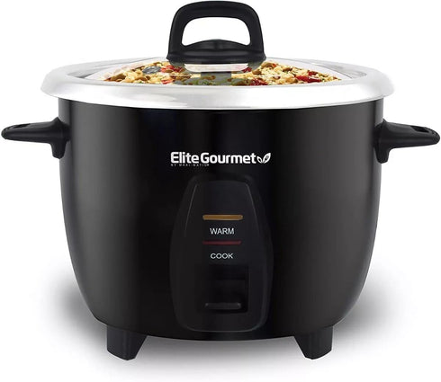 ERC2010B 10 (5 Elite Gourmet Electric Rice Cooker with Stainless Steel Inner Pot Makes Soups, Stews, Porridge's, Grains