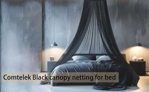 Comtelek Mosquito Net Bed Canopy for Girls,King Canopy Bed Curtains Full Queen Size from Ceiling,Dome Mosquito Netting