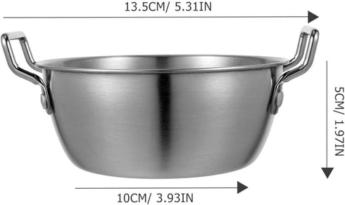 UPKOCH Ramen Cooking Pot, 13cm Stainless Steel Pasta Stockpot, Induction Saucepan for Stovetop Cooking