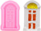 2Pcs Window Frame Silicone Maker Set, Food Grade 3D Fondant Cutter for Cake Decorating, Non Stick Baking Tools