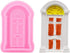 2Pcs Window Frame Silicone Maker Set, Food Grade 3D Fondant Cutter for Cake Decorating, Non Stick Baking Tools