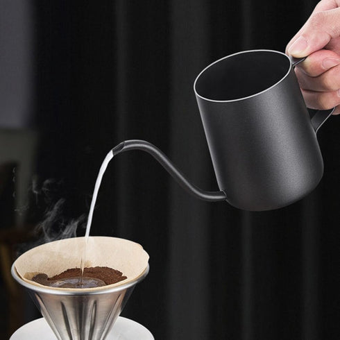 Coffee Pot Whistling Teapot Coffee Drip Pot Pour over Coffee Maker Stovetop Whistling Kettle Long Spout Kettle Whistling Teakettle Tea Strainer Gooseneck Stainless Steel by TOVINANNA
