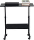 31.5 inch Karl home Mobile Side Table Computer Desk with Wheels Height Adjustable Rolling Potable Laptop Cart, C-Shaped