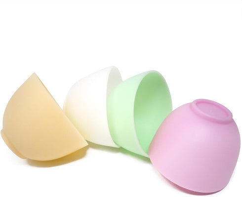 Honbay 4PCS Silicone Mixing Bowl, Prep and Serve Bowls for Mixing Facial Mask or Holding Ingredients, 10×6.8CM