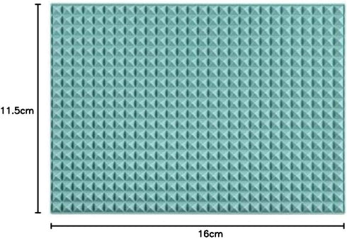 Colinda Extra Large Silicone Dish and Cup Drying Mat, 16" x 11.5", Turquoise Trivet for Hot Dishes