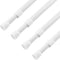 KXLife 4 Pcs Tension Curtain Rod, Adjustable 35 to 46 Inches, 5/8" Diameter Spring Curtain Rods, White