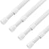 KXLife 4 Pcs Tension Curtain Rod, Adjustable 35 to 46 Inches, 5/8" Diameter Spring Curtain Rods, White