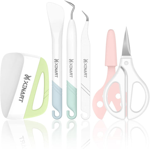 Xinart Weeding Tools Set, Basic Vinyl Weed Removal Tool Kit with Weeder, Scraper, Spatula, Tweezers, Scissors