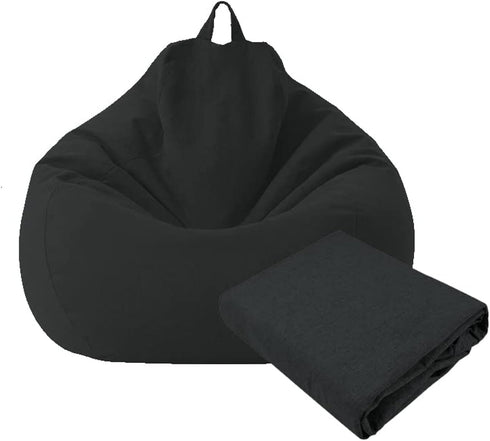 KODENG Large Small Lazy Sofas Cover Chairs Without Filler Linen Cloth Lounger Seat