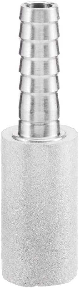 JoyTube Stainless Steel Aeration Stone, 0.5 Micron Diffusion Stone with 1/4" Hose Barb, Pack of 2
