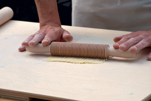 Eppicotispai Beechwood Rolling Pin Pappardelle Cutter