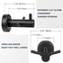 Pack of 2 SUS304 Stainless Steel Matte Black Wall Mounted Towel Hooks for Bathroom Shower Kitchen Cabinet Closet Door